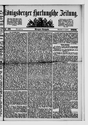 Königsberger Hartungsche Zeitung on Jan 15, 1876