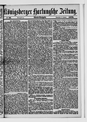 Königsberger Hartungsche Zeitung on Jan 15, 1876