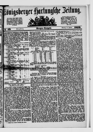Königsberger Hartungsche Zeitung vom 16.01.1876