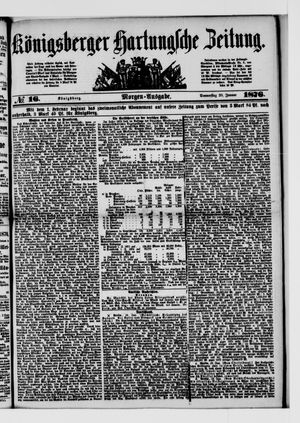 Königsberger Hartungsche Zeitung on Jan 20, 1876
