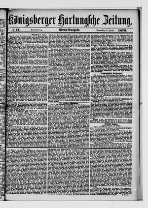 Königsberger Hartungsche Zeitung on Jan 20, 1876