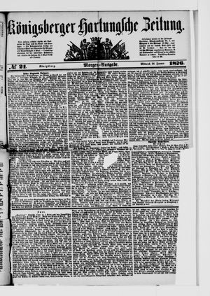 Königsberger Hartungsche Zeitung vom 26.01.1876