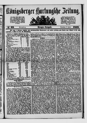 Königsberger Hartungsche Zeitung vom 27.01.1876