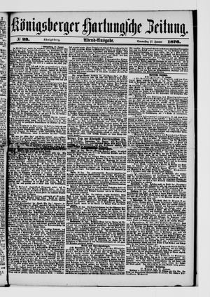 Königsberger Hartungsche Zeitung vom 27.01.1876