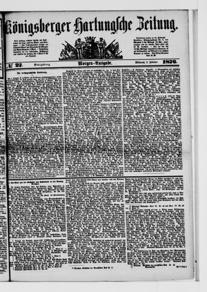 Königsberger Hartungsche Zeitung vom 02.02.1876
