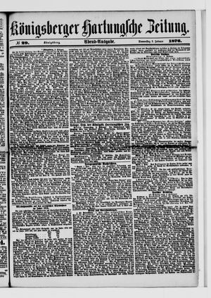 Königsberger Hartungsche Zeitung vom 03.02.1876