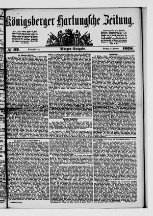 Königsberger Hartungsche Zeitung vom 08.02.1876