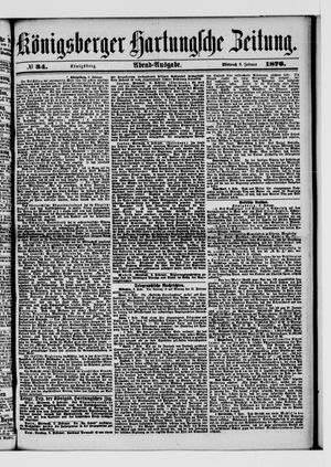 Königsberger Hartungsche Zeitung vom 09.02.1876