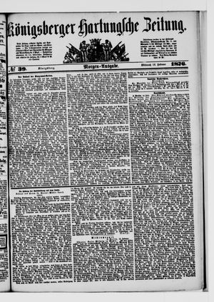 Königsberger Hartungsche Zeitung vom 16.02.1876