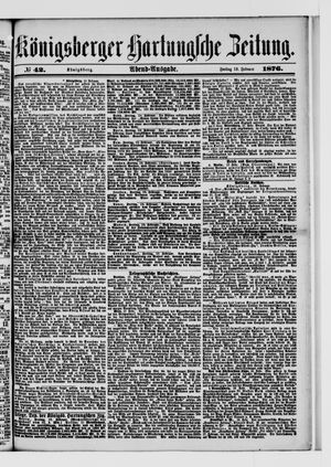 Königsberger Hartungsche Zeitung on Feb 18, 1876