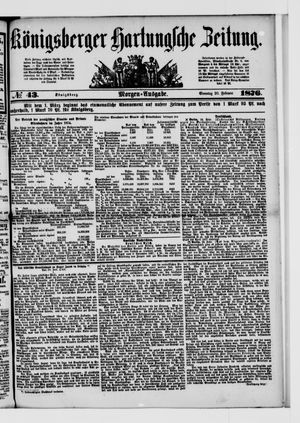 Königsberger Hartungsche Zeitung vom 20.02.1876