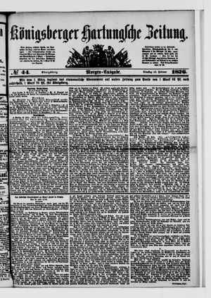 Königsberger Hartungsche Zeitung on Feb 22, 1876