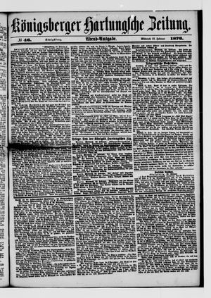 Königsberger Hartungsche Zeitung vom 23.02.1876