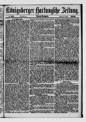 Königsberger Hartungsche Zeitung vom 25.02.1876