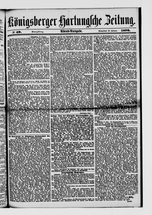 Königsberger Hartungsche Zeitung vom 26.02.1876