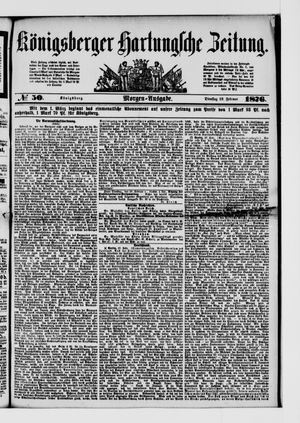 Königsberger Hartungsche Zeitung on Feb 29, 1876