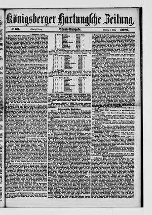 Königsberger Hartungsche Zeitung on Mar 6, 1876