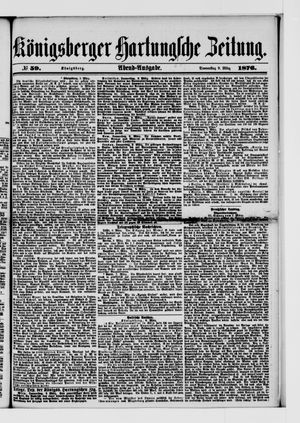 Königsberger Hartungsche Zeitung vom 09.03.1876