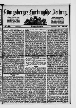 Königsberger Hartungsche Zeitung vom 11.03.1876