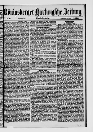 Königsberger Hartungsche Zeitung vom 11.03.1876
