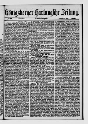 Königsberger Hartungsche Zeitung on Mar 16, 1876