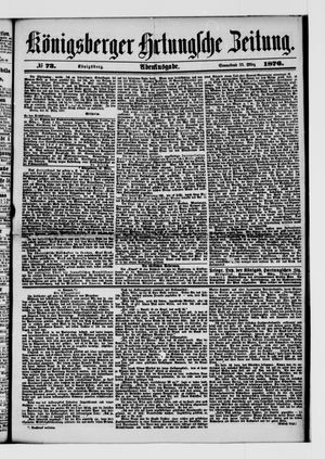 Königsberger Hartungsche Zeitung on Mar 25, 1876