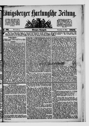 Königsberger Hartungsche Zeitung vom 30.03.1876
