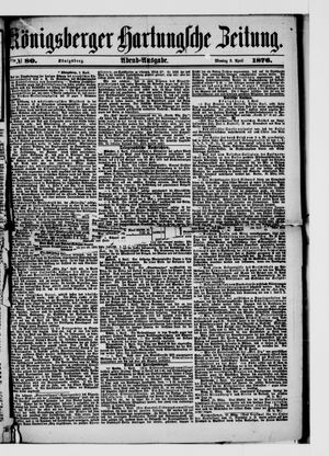 Königsberger Hartungsche Zeitung vom 03.04.1876