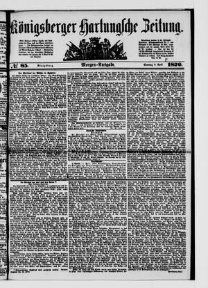 Königsberger Hartungsche Zeitung vom 09.04.1876