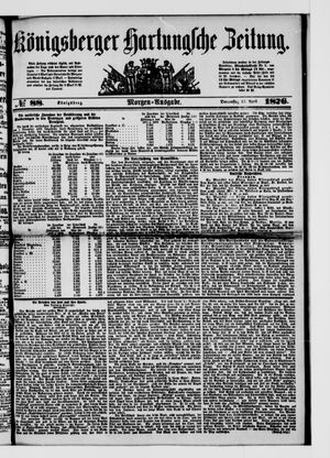 Königsberger Hartungsche Zeitung on Apr 13, 1876