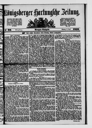Königsberger Hartungsche Zeitung on Apr 16, 1876