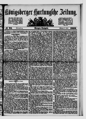 Königsberger Hartungsche Zeitung vom 19.04.1876