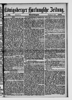 Königsberger Hartungsche Zeitung on Apr 20, 1876