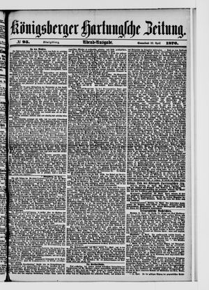 Königsberger Hartungsche Zeitung on Apr 22, 1876
