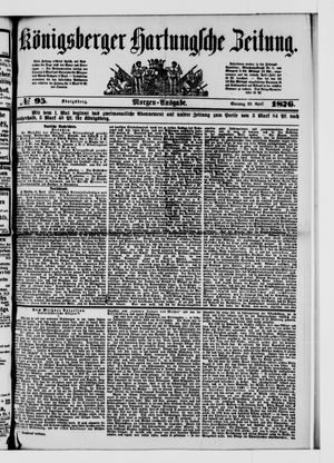 Königsberger Hartungsche Zeitung vom 23.04.1876