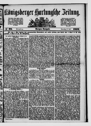 Königsberger Hartungsche Zeitung on Apr 27, 1876
