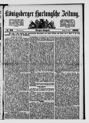 Königsberger Hartungsche Zeitung vom 28.04.1876