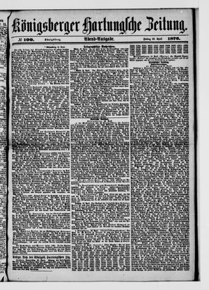 Königsberger Hartungsche Zeitung vom 28.04.1876