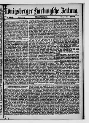 Königsberger Hartungsche Zeitung vom 01.05.1876