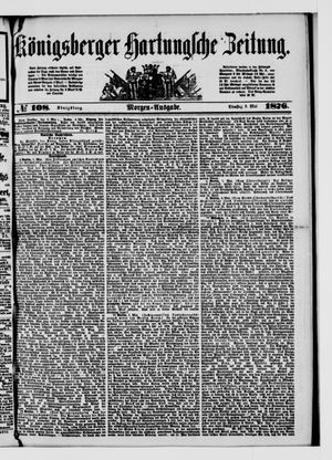 Königsberger Hartungsche Zeitung vom 09.05.1876