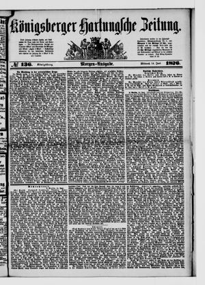 Königsberger Hartungsche Zeitung on Jun 14, 1876