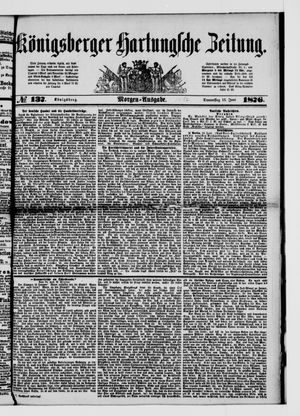Königsberger Hartungsche Zeitung on Jun 15, 1876