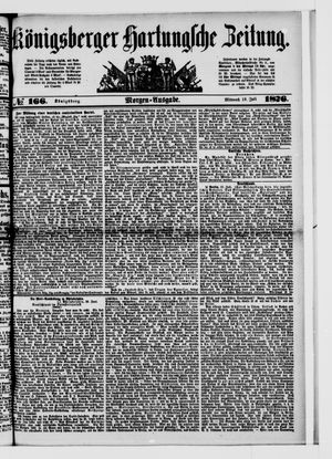 Königsberger Hartungsche Zeitung on Jul 19, 1876