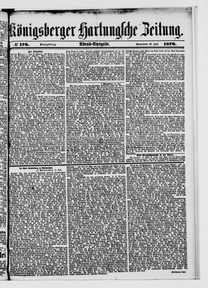 Königsberger Hartungsche Zeitung on Jul 29, 1876