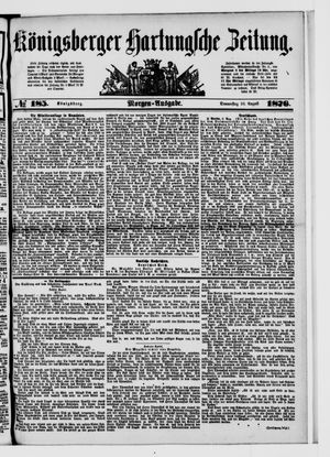 Königsberger Hartungsche Zeitung on Aug 10, 1876