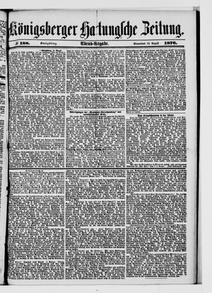 Königsberger Hartungsche Zeitung vom 12.08.1876