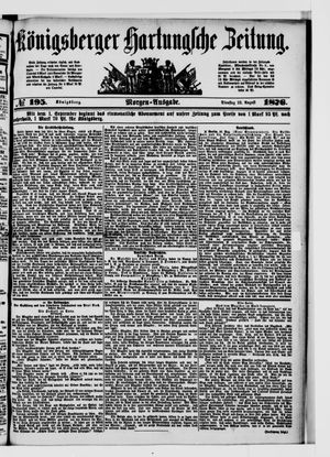 Königsberger Hartungsche Zeitung vom 22.08.1876