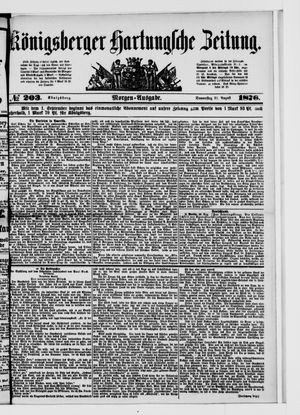 Königsberger Hartungsche Zeitung vom 31.08.1876