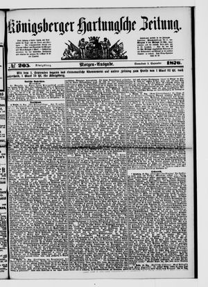 Königsberger Hartungsche Zeitung on Sep 2, 1876