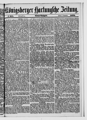 Königsberger Hartungsche Zeitung vom 08.09.1876